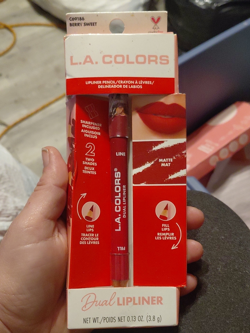 5/$10 Must Bundle L.A. Colors Dual Lipliner in Berry Sweet - Red